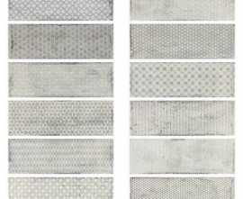 Настенная плитка Arles Silver Decor Mix (12 дизайнов) глянцевая 10x30 от Fabresa (Испания)