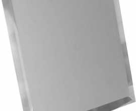 Квадратная зеркальная серебряная матовая плитка с фацетом 10мм КЗСм1-01 18x18 от ДСТ (Россия)