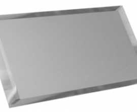 Прямоугольная зеркальная серебряная матовая плитка с фацетом 10мм ПЗСм1-01 12x24 от ДСТ (Россия)