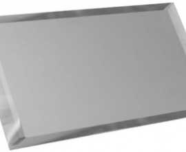 Прямоугольная зеркальная серебряная плитка с фацетом 10мм ПЗС1-01 24x12 от ДСТ (Россия)